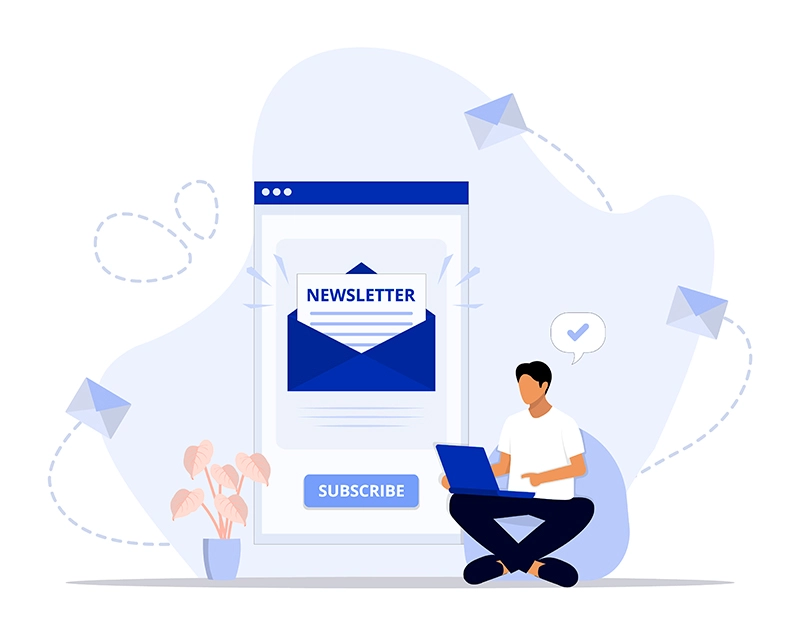 Mise en place et rédaction de newsletters pour garder le lien avec sa clientèle.