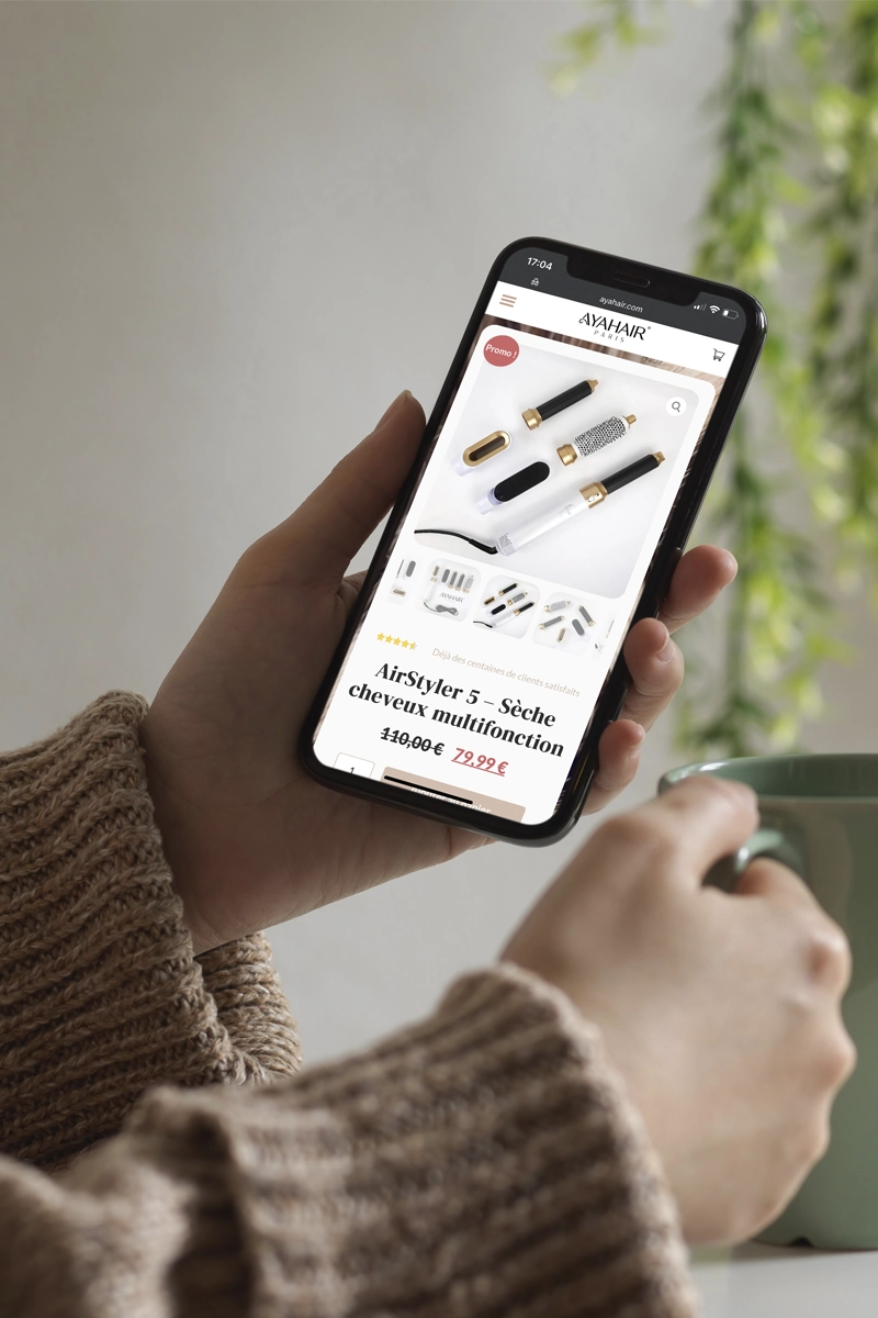 Fiche produit de la boutique en ligne Ayahair Paris